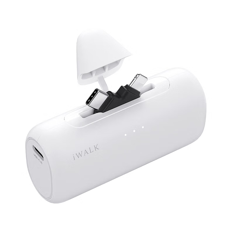 爱沃可（Iwalk） LPS002 可切换头胶囊充电宝 5000mAh （单位：个）  白色