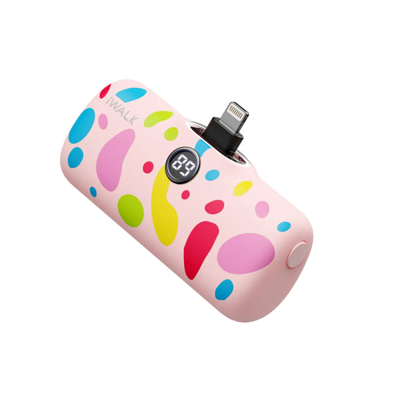 爱沃可（Iwalk） DBL5000PL LinkPod Pattern 胶囊充电宝 5000mAh （单位：个） lightning接口 可爱粉