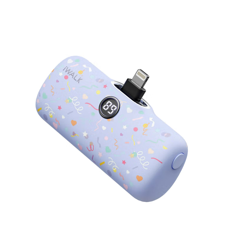 爱沃可（Iwalk） DBL5000PL LinkPod Pattern 胶囊充电宝 5000mAh （单位：个） lightning接口 童趣紫