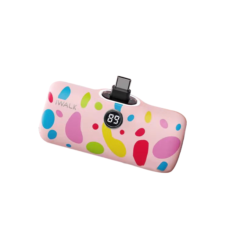 爱沃可（Iwalk） DBL5000PC 胶囊充电宝 5000mAh （单位：个） Type-C接口 可爱粉