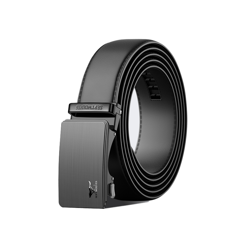 七匹狼（SEPTWOLVES） M73821A339-01 男士自动扣腰带 长130cm 宽3.5cm （单位：条）  黑色