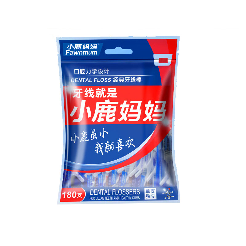 小鹿妈妈（FAWNMUM） 经典 牙线棒 180支/包 （单位：包）  