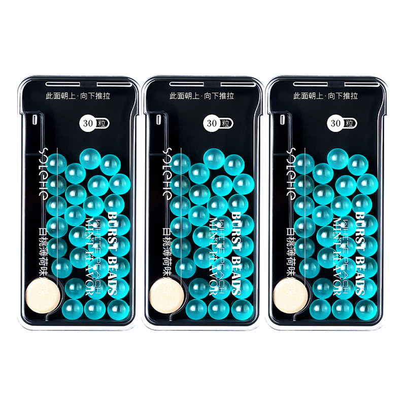 和风雨（Hefengyu） 白桃薄荷味 爆珠糖 30粒/盒 3盒/组 （单位：组）  