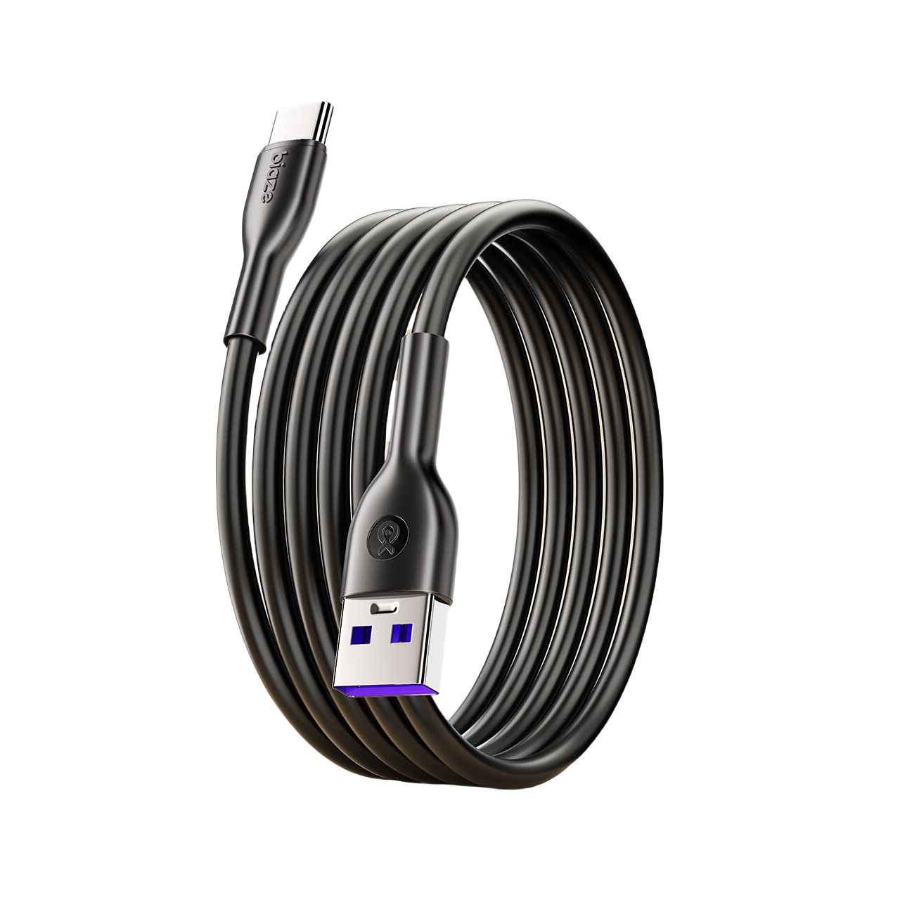 毕亚兹（BIAZE） K43 Type-C快充数据线 2米 （单位：根）  黑色