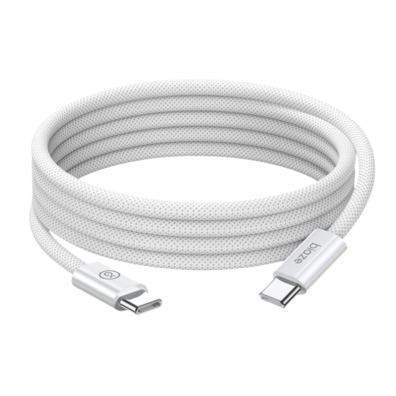 毕亚兹（BIAZE） K122 双头type-t数据线 1m （单位：根）  米白