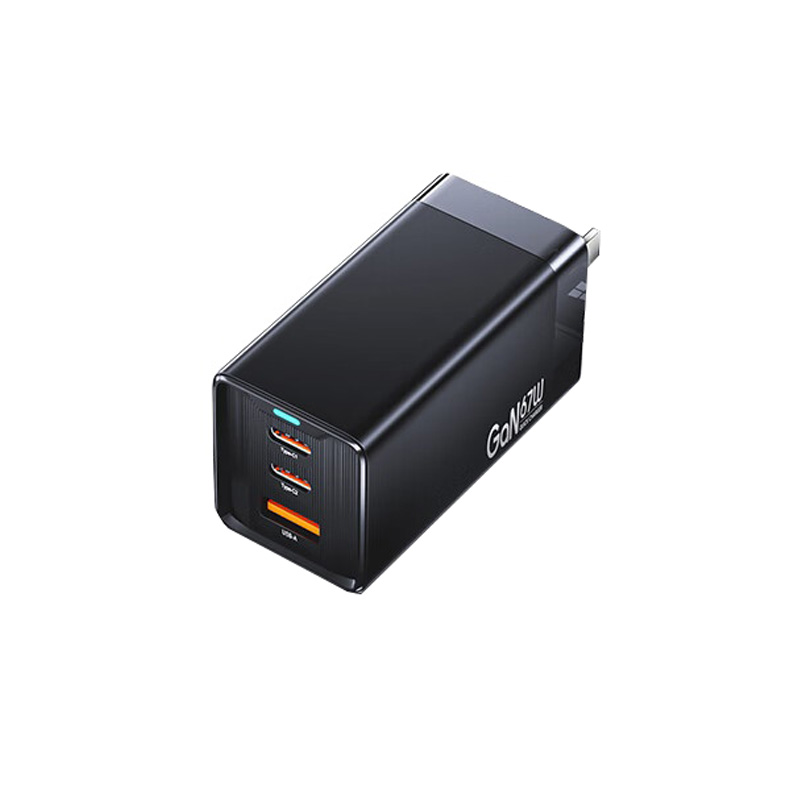 毕亚兹（BIAZE） JT-G67TZC2U1 GaN氮化镓三口67W充电器 1.5m （单位：个）  黑色