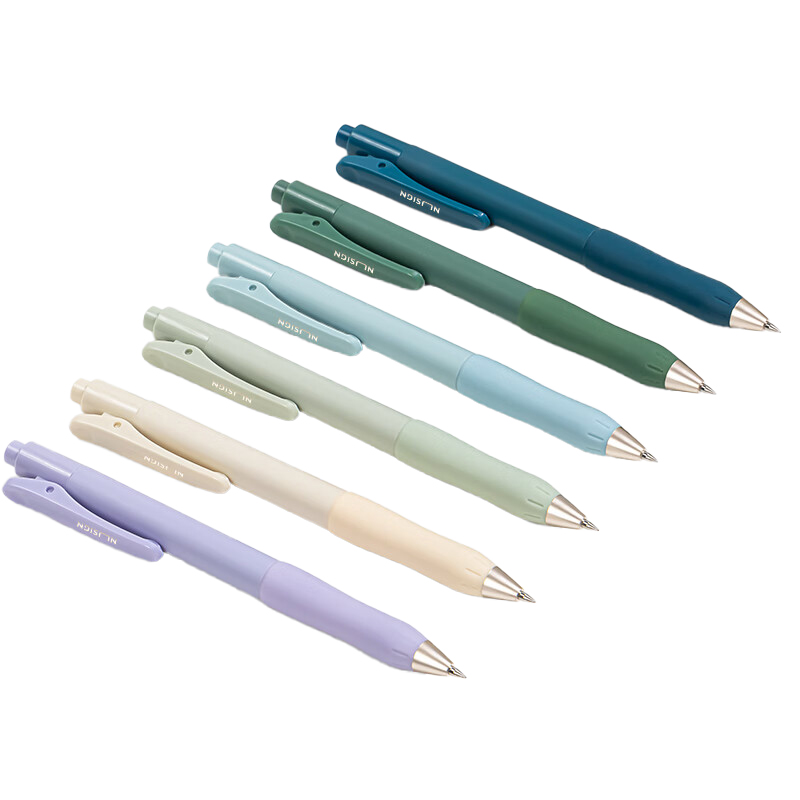 纽赛（NUSIGN） NS576 臻顺滑按动中性笔 0.5mm 12支/盒 （单位：盒）  笔芯黑色 笔杆混色