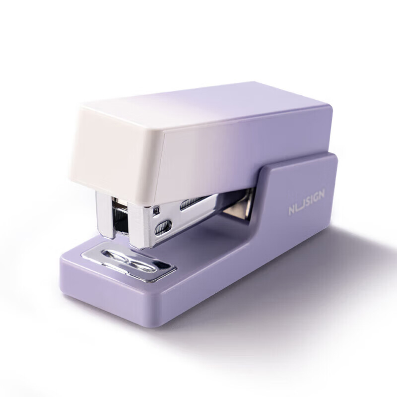 纽赛（NUSIGN） NS083A 12#迷你订书机套装 日光轻语 1台订书机+1盒钉 （单位：套）  紫色