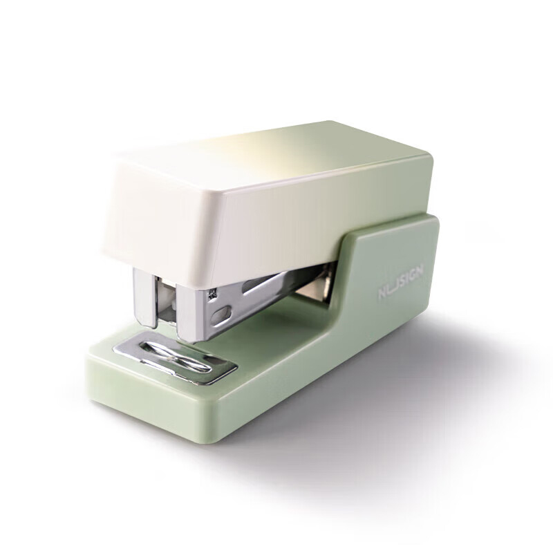 纽赛（NUSIGN） NS083A 12#迷你订书机套装 日光轻语 1台订书机+1盒钉 （单位：套）  绿色