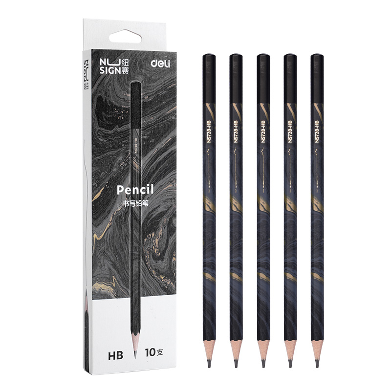 纽赛（NUSIGN） NS728-HB 六角杆铅笔 10支/盒 （单位：盒）  混色