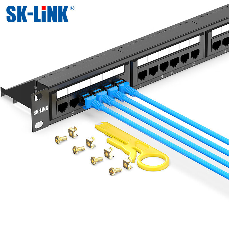 SK-LINK Cat.6 UTP 六类网络配线架 19英寸 （单位：个） 24口 