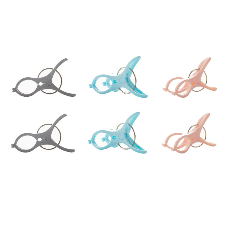 茶花（CHAHUA） 0746 被夹 5.5*9cm 6只/袋 （单位：袋）  蓝/灰/粉