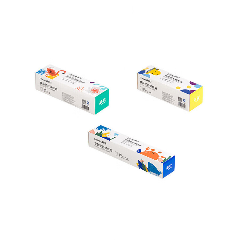 茶花（CHAHUA） 990089+990090+990091 生物系列食品密封保鲜袋组合 70只/组 （单位：组）  颜色随机