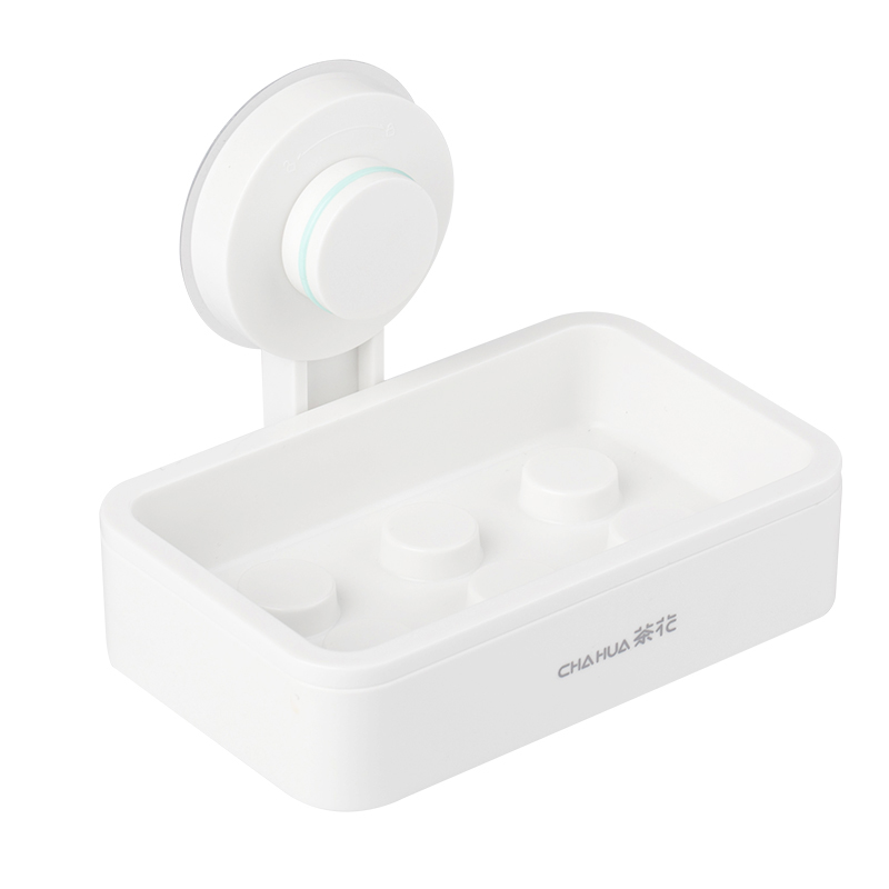 茶花（CHAHUA） 255005 卡乐免打孔吸壁肥皂架 10.8cm*8.8cm*14cm （单位：个）  