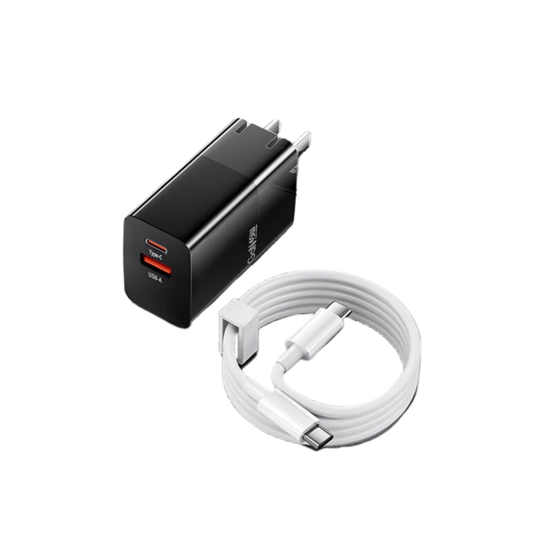 毕亚兹（BIAZE） JT-G45CZC1U1 GaN氮化镓45W快充充电器套装 配60W快充线 （单位：套）  黑色