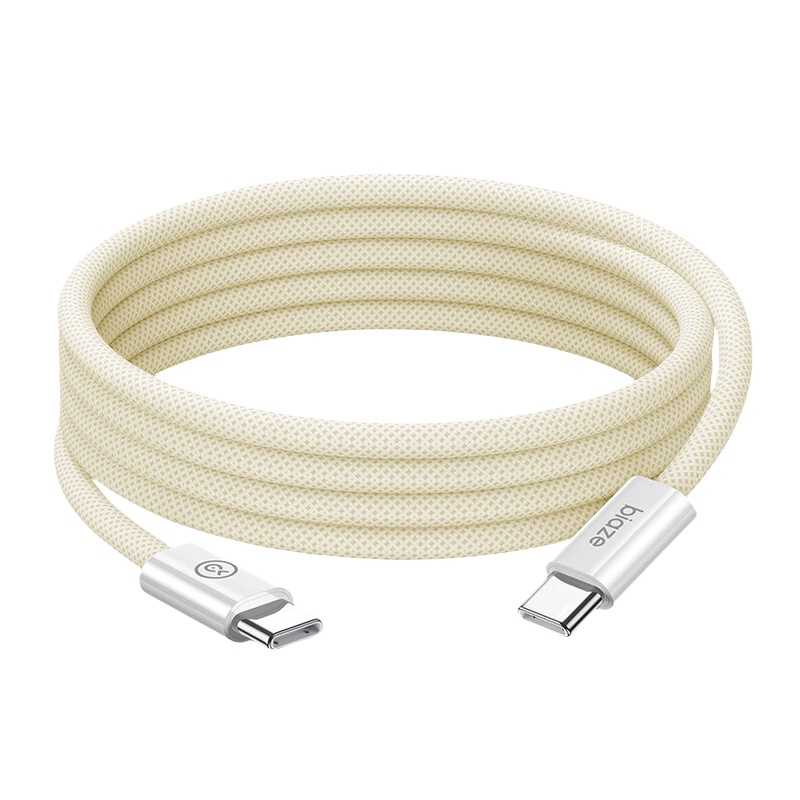 毕亚兹（BIAZE） K124 Type-C to Type-C数据线 PD100W 2m （单位：根）  米黄色