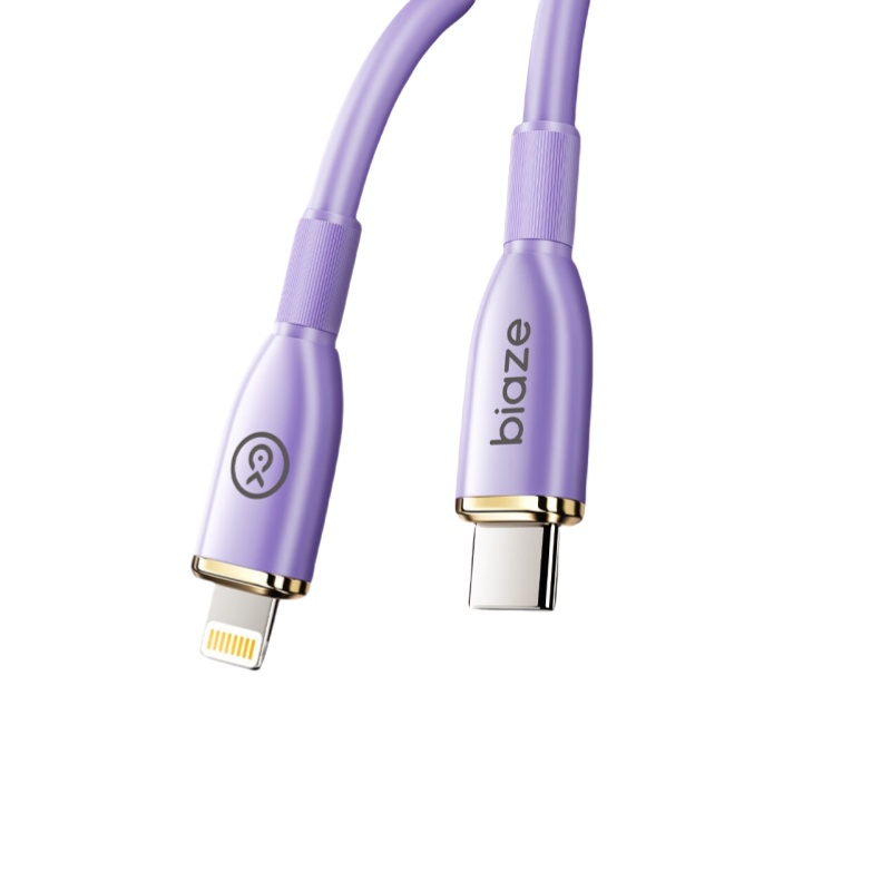 毕亚兹（BIAZE） K125 27W Type-C to Lightning数据线 1.2m （单位：根）  紫色