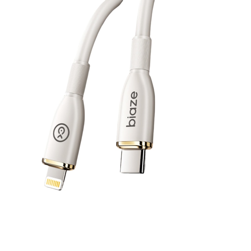 毕亚兹（BIAZE） K125 27W Type-C to Lightning数据线 1.2m （单位：根）  白色
