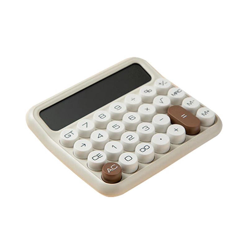齐心（Comix） C-2023 糖豆圆点计算器 152*131*31mm （单位：台）  奶茶色