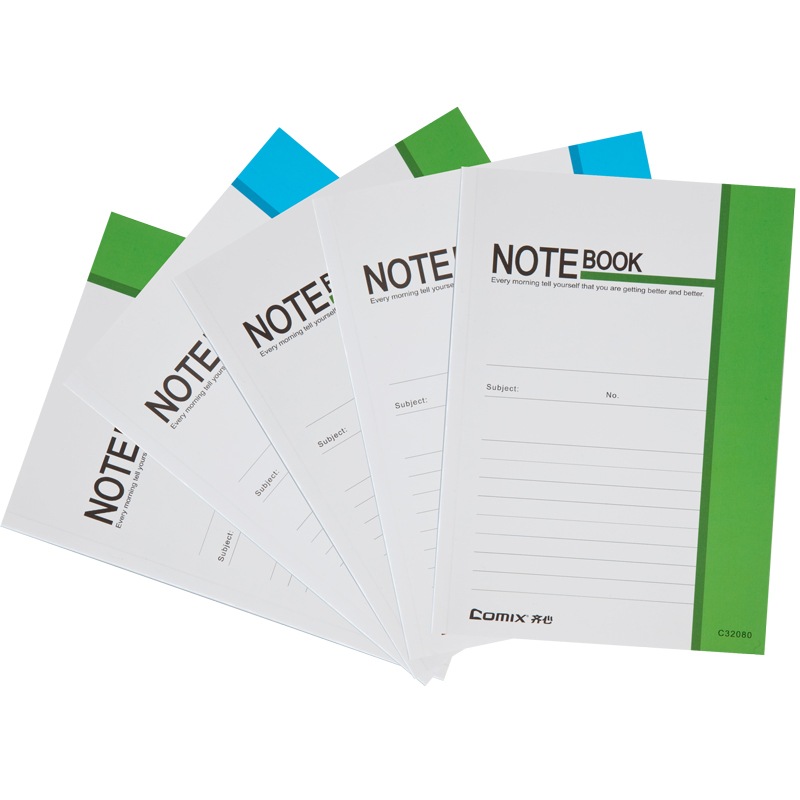 齐心（Comix） C32080 通用系列办公软抄本 32K 58张 5本/包 （单位：包）  混色