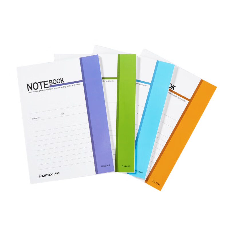 齐心（Comix） C32100 通用系列办公软抄本 32K 74张 5本/包 （单位：包）  混色