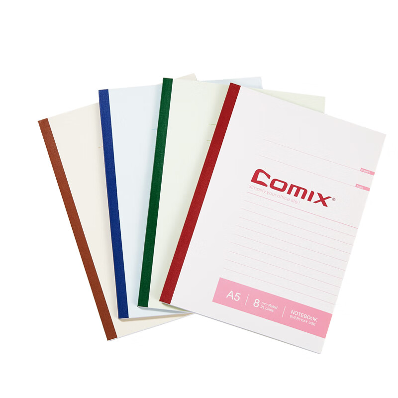 齐心（Comix） C4507 办公系列无线装订本 A5 100张 6本/包 （单位：包）  混色