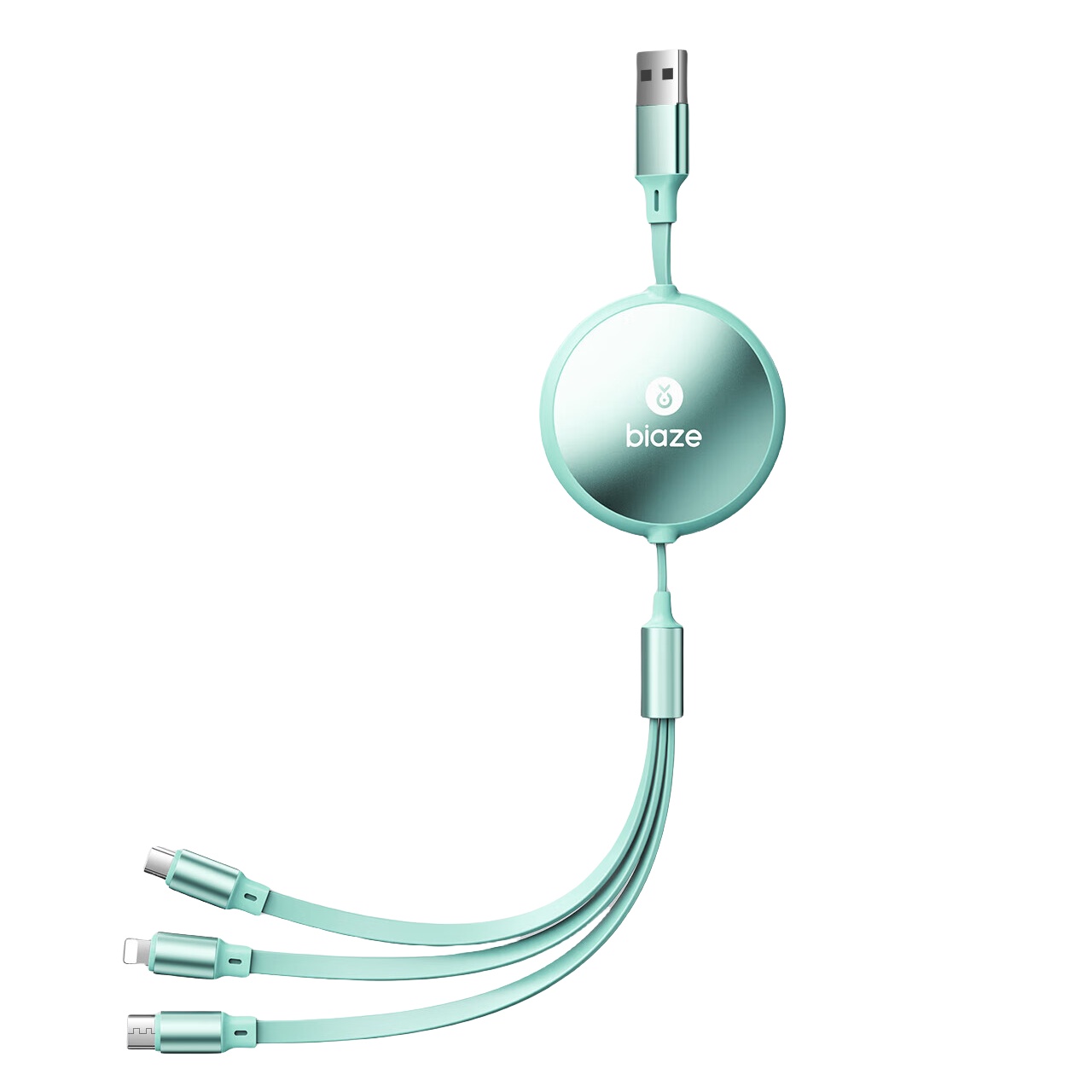 毕亚兹（BIAZE） k94 三合一伸缩充电线 1.2米 （单位：根）  绿色