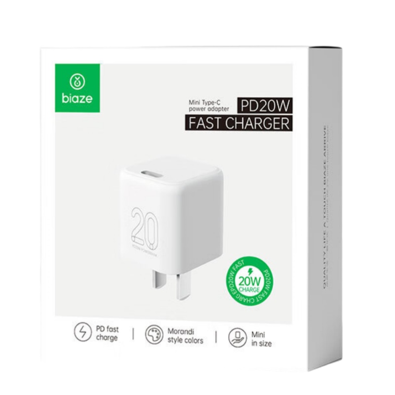 毕亚兹（BIAZE） P018B 充电器头 20W （单位：个）  白色