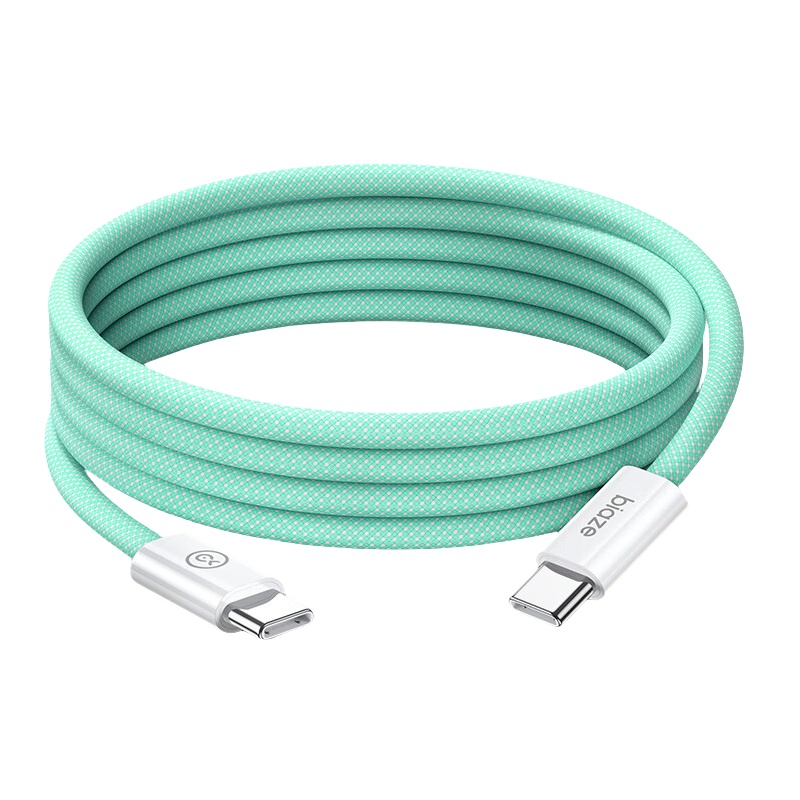 毕亚兹（BIAZE） K122 Type-C to Type-C 数据线 2米 （单位：根）  绿色