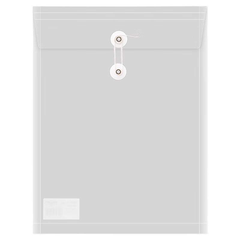 得力（deli） 5511 透明绳扣式档案袋 12只/包 （单位：包）  白色