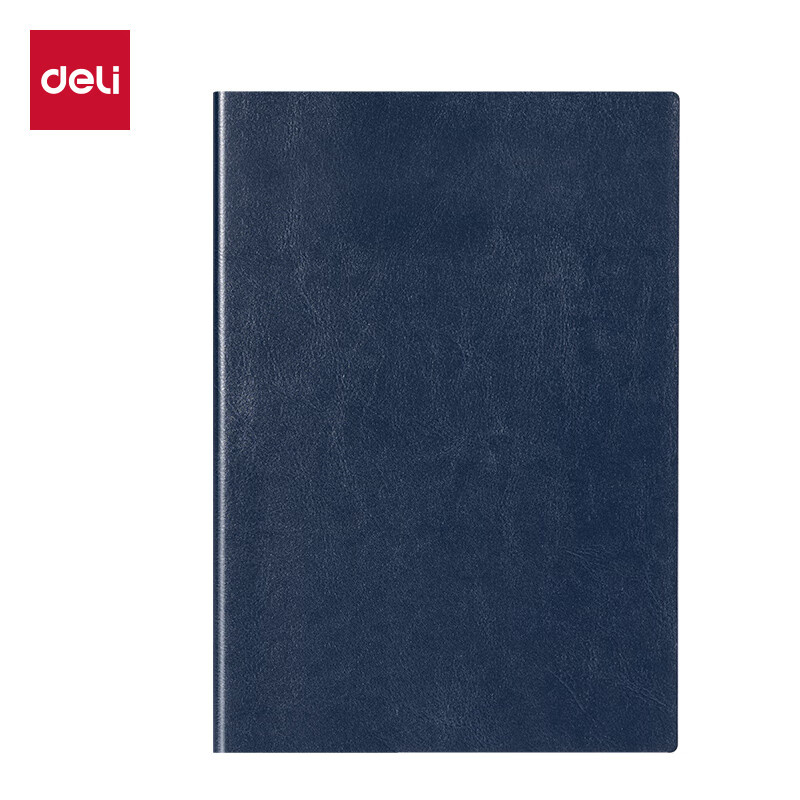 得力（deli） 6900-25 皮面本 207*140mm 25K 80张/本 （单位：本）  蓝色