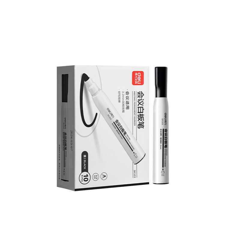 得力（deli） SK103 白板笔 10支/盒 （单位：盒）  黑色