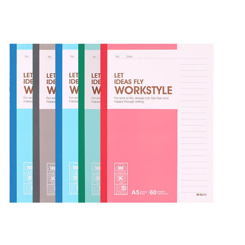 晨光（M&G） APYJQ411 胶装笔记本 A5 40页/本 5本/包 （单位：包）  颜色随机