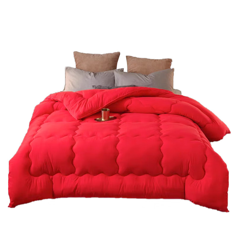 奥特佳（ORTEGA） T-013 水洗棉婚庆春秋被 200*230cm （单位：床）  红色