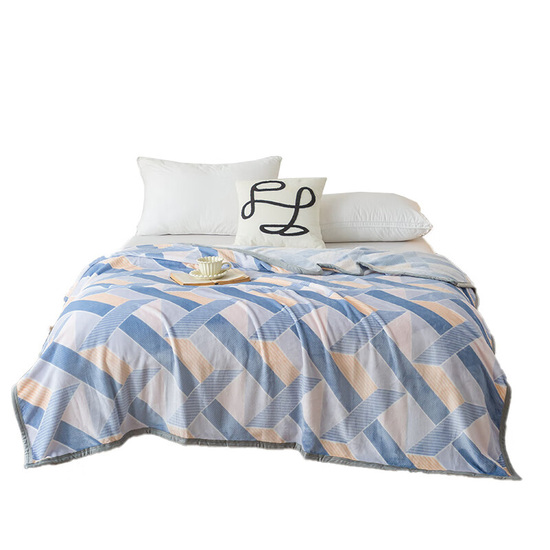 奥特佳（ORTEGA） ST010067 雪貂绒毛毯 200*230cm/1400g （单位：床）  蓝色