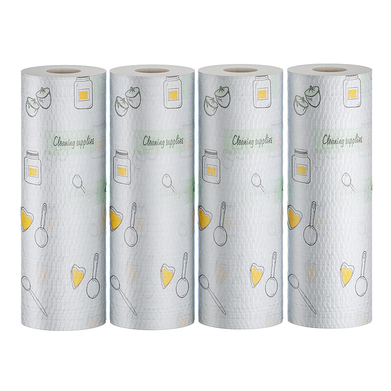 家杰优品 JJ-MB27 一次性懒人抹布 50张/卷 4卷/组 （单位：组） 花纹随机 