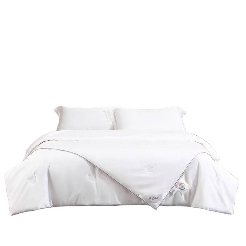 水星家纺（MERCURY） 浅云雅澈 60支全棉抗菌桑蚕丝被 200*230cm （单位：床）