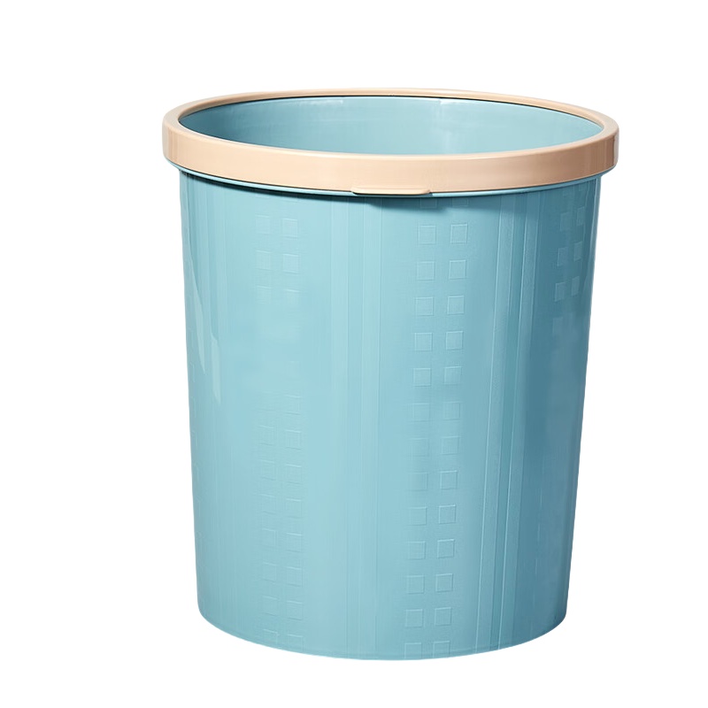 齐心（Comix） L235 压圈塑料垃圾桶 &phi;23cm （单位：个） 蓝色