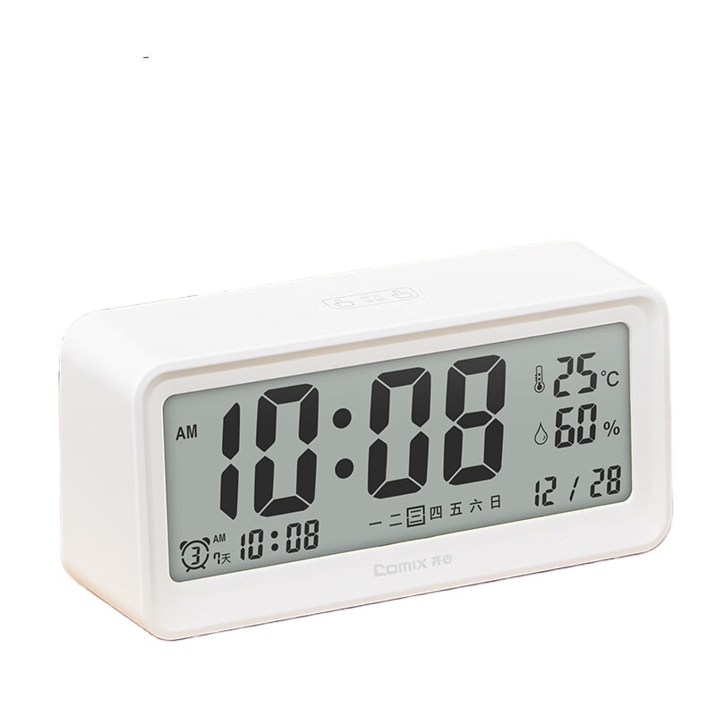 齐心（Comix） L809 多功能电子钟 70*147*44mm （单位：个）  白色