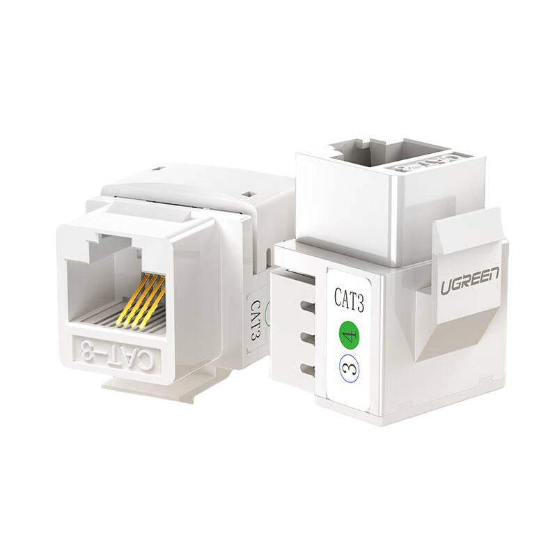 绿联（UGREEN） 80184 CAT3电话线面板模块 RJ11镀金4芯 （单位：个）  