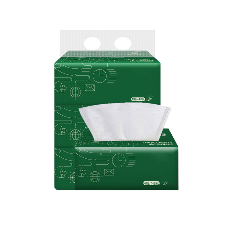 熙布集 4层 软膜抽纸 448张/包 3包/提 （单位：提）  