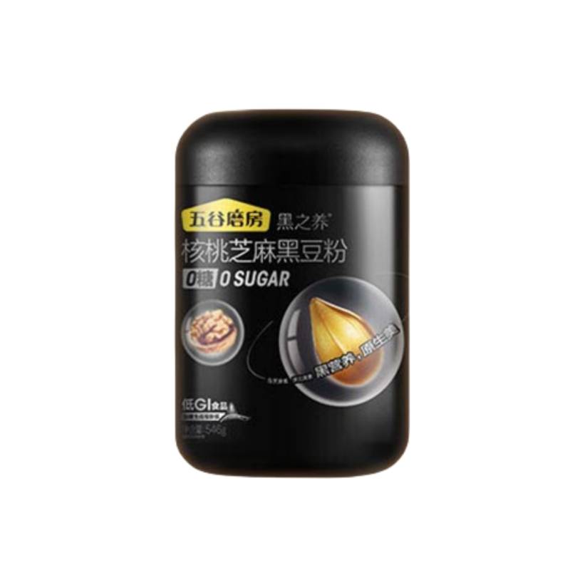 五谷磨房 无糖款 核桃芝麻黑豆粉 546g （单位：罐）  