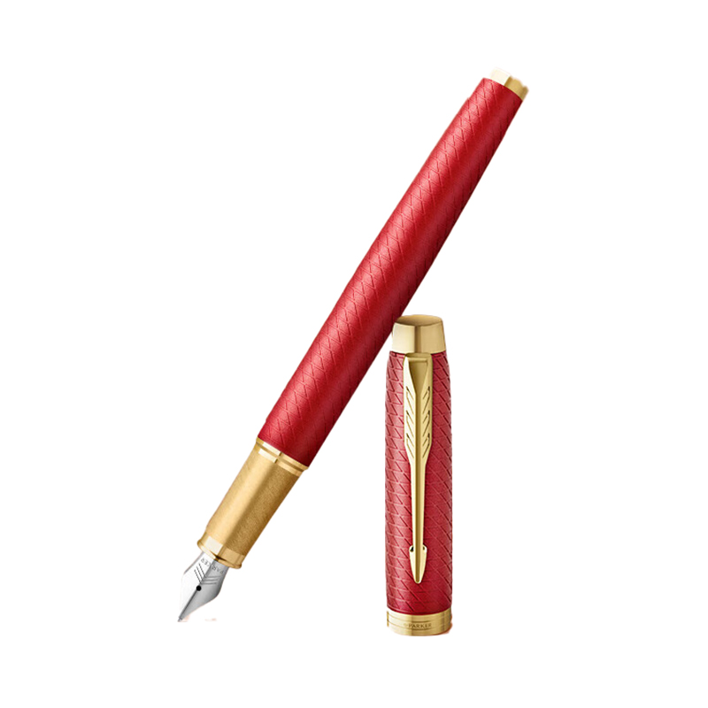 派克 IM系列 烈焰红金夹墨水笔 F尖 （单位：支）  