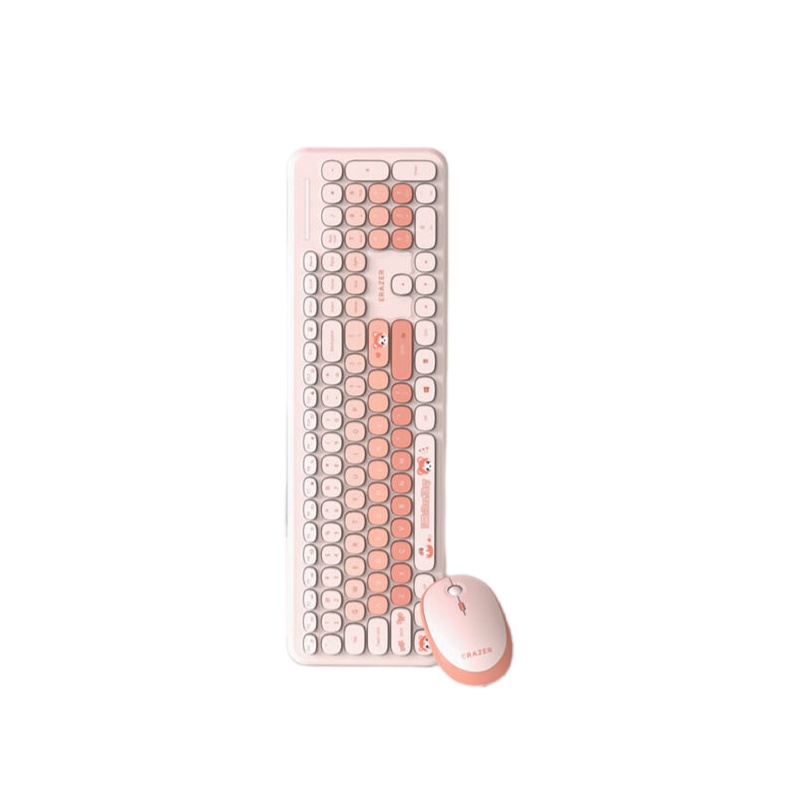 联想（Lenovo） KN520 异能者无线键鼠套装 106键 （单位：套）  渐变樱花粉