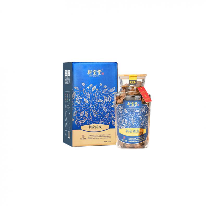 新宝堂 10年 新会陈皮 福泓玻璃瓶礼盒 250克 （单位：盒）  