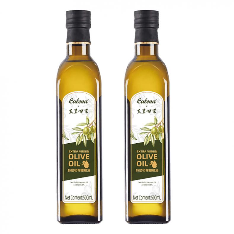 克莉娜（Calena） 禾呈心采 特级初榨橄榄油 500ml/瓶 2瓶/盒 （单位：盒）  