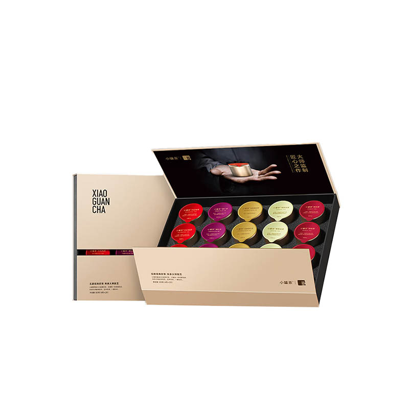 小罐茶 金罐 大师系列·组合茶 80g （单位：盒） 大红袍茶+肉桂茶+金骏眉红茶+滇红茶+茉莉花茶 