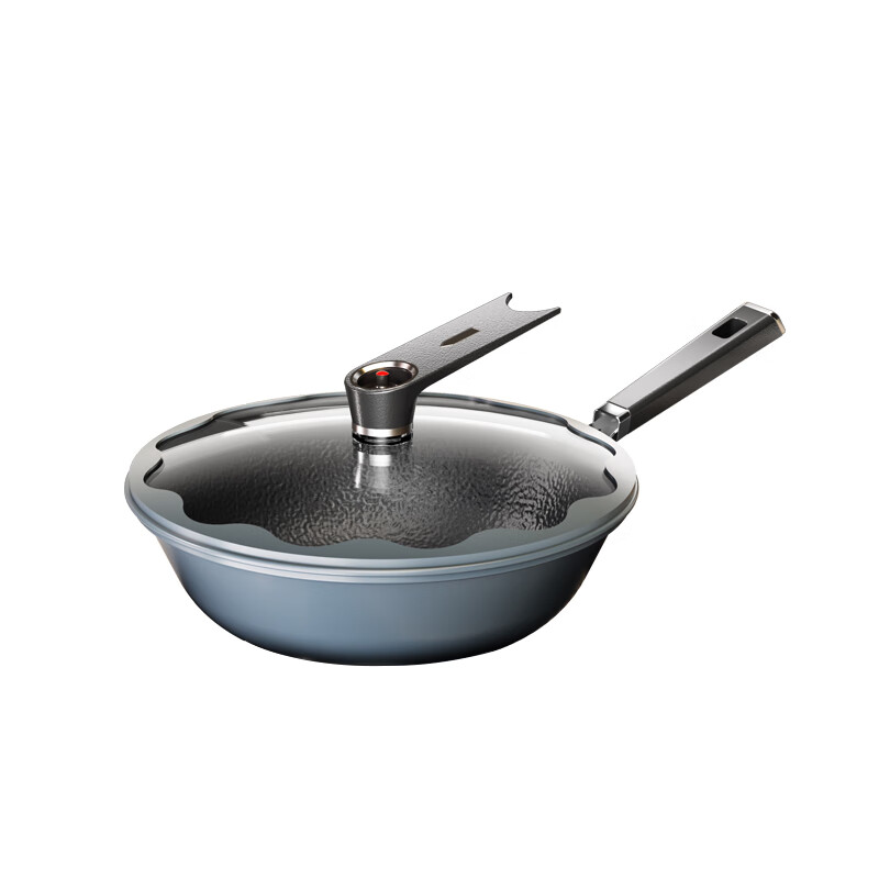 百斯克 BSK-BLW32JG 鸢尾冰裂纹微压炒锅 32cm 32cm （单位：个）  