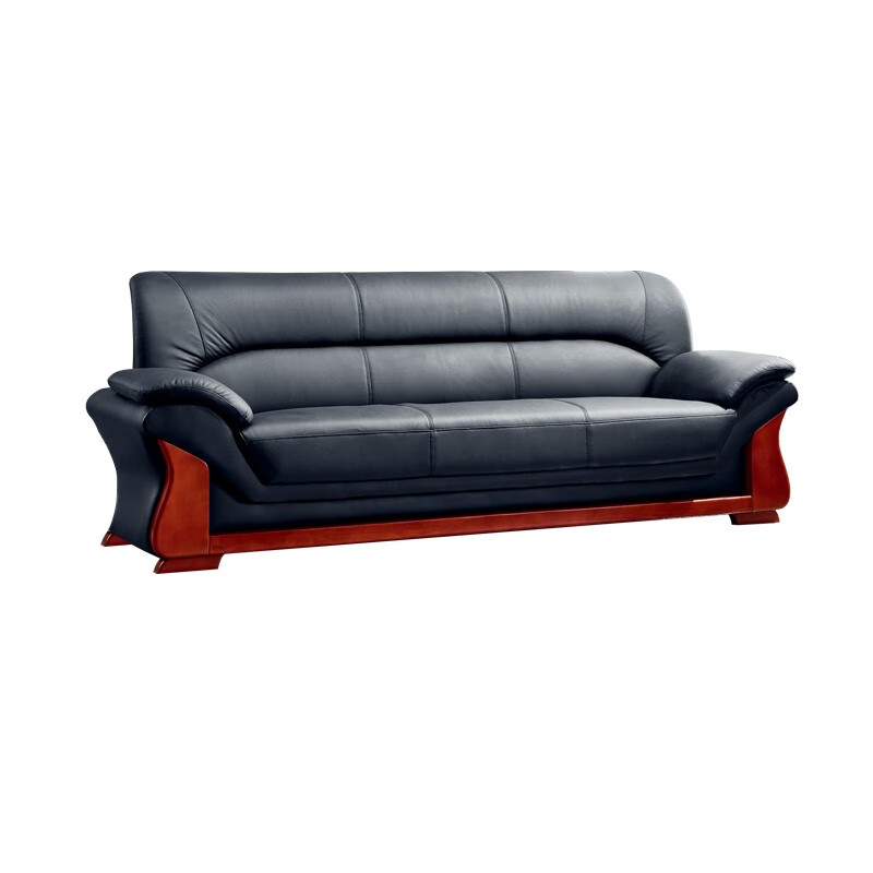 悦山 YSOF1XTD875XP-3 三人位西皮沙发 2130*840*920mm （单位：个）  黑色