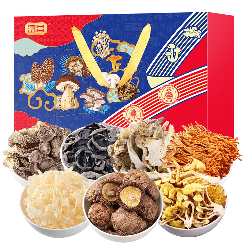 富昌 福满四季 山珍菌菇干货礼盒 340g （单位：盒）